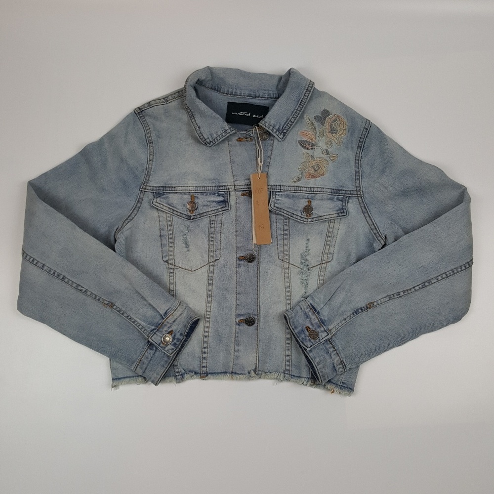 Distressed Floral Jean Jacket {Mustard Seed}